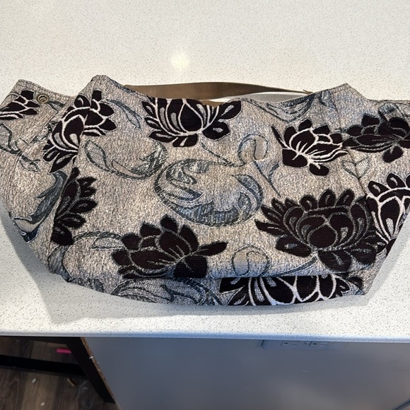 ZAND Amsterdam purse bag tote silver cream floral with movable straps - Picture 4 of 16